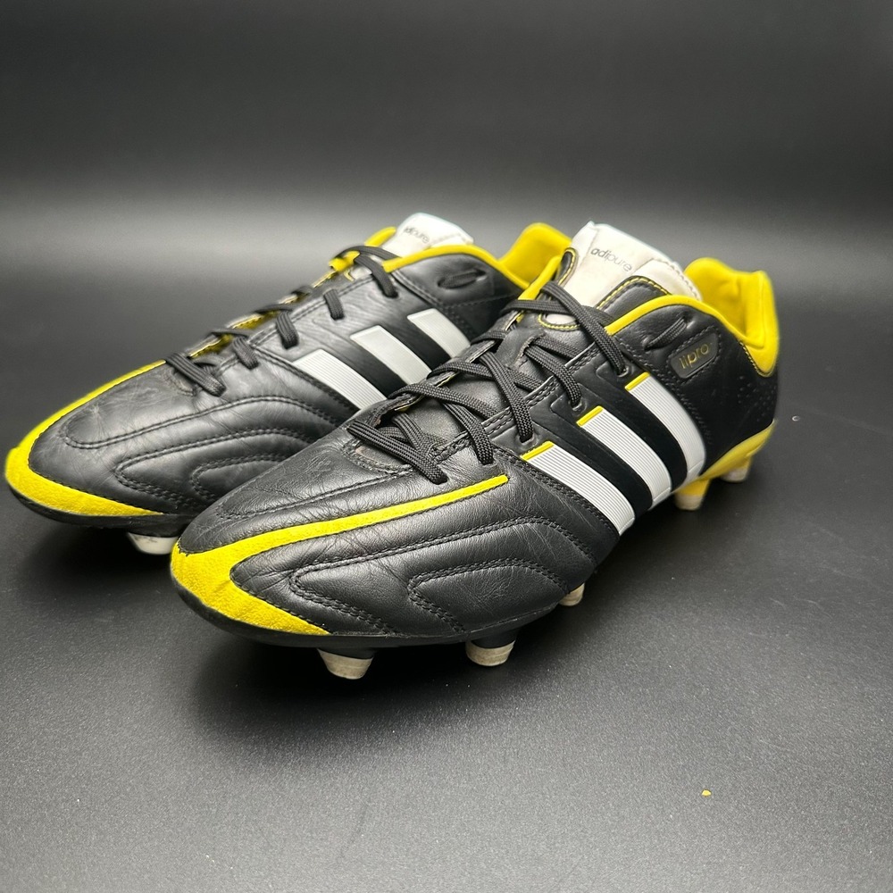 Adidas adiPure 11Pro TRX SG Soccer Cleats Black/White/Yellow Size 11 US Men's